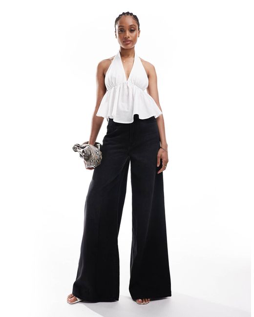 ASOS Women's White Asos Design Tall Wide Leg Jean