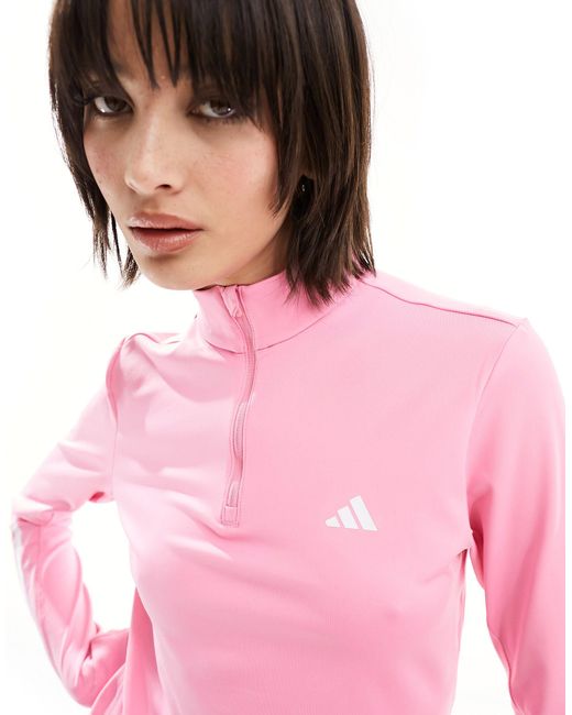 Top rosa con cremallera corta hyperglam Adidas Originals de color Pink