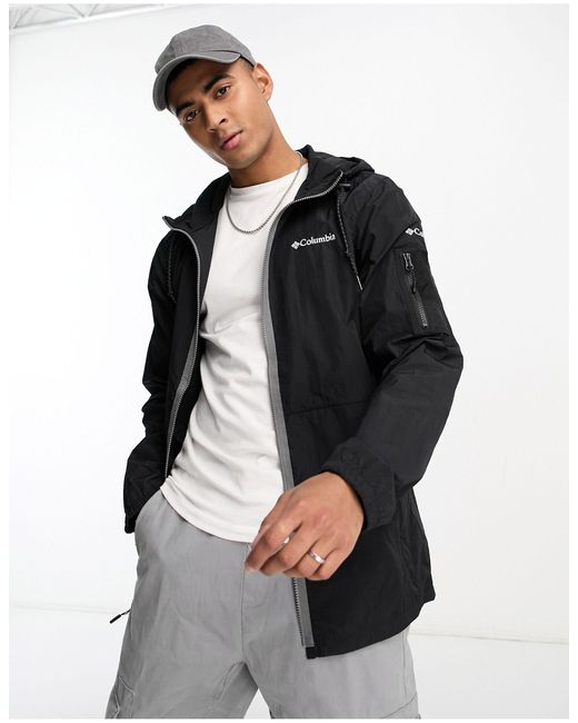 Columbia Doverwood Crinkle Utility Windbreaker in Black for Men Lyst Canada