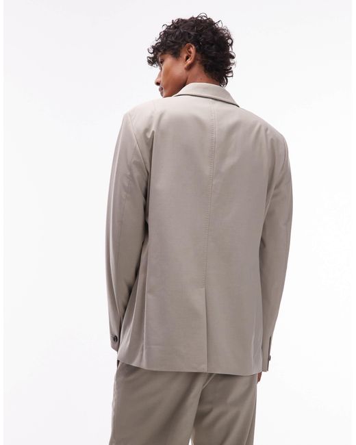 AllSaints Gray Gallow Tailored Blazer for men