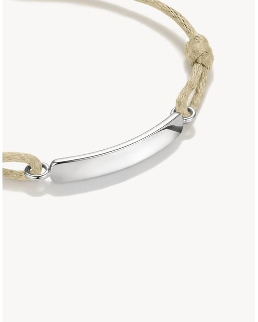Thomas Sabo Natural Textile Bracelet Engravable Beige