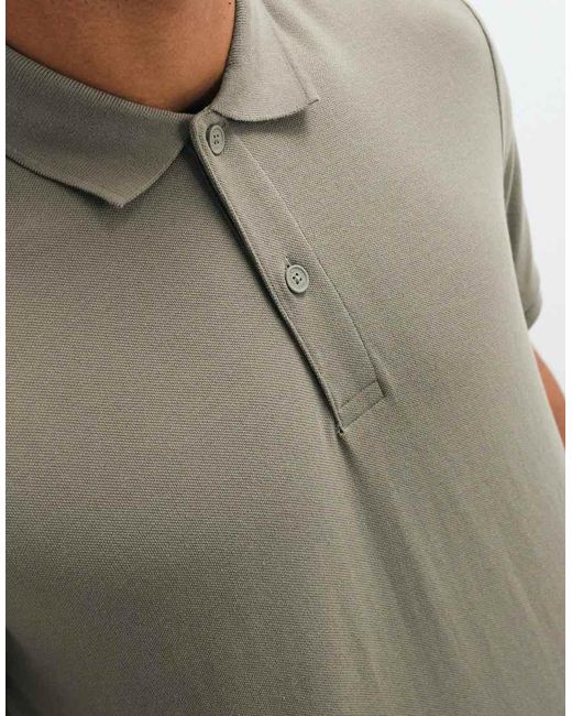 Jack & Jones Green Pique Polo for men