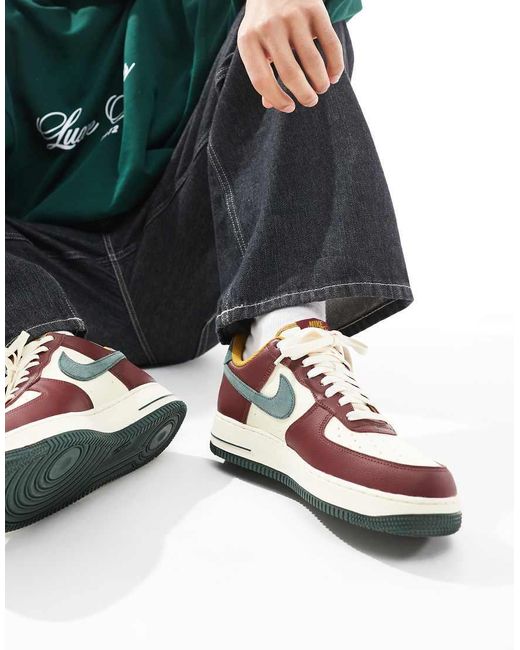 Nike Red Air Force 1 '07 Lv8 Trainers for men