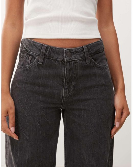 Weekday White Ample Low Waist baggy Fit Jeans