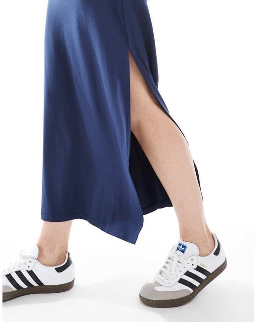 Superdry Blue Athletic Essentials Jersey Maxi Cami Dress