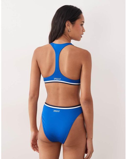 Speedo Blue Jetstream High Waist Bikini Bottom