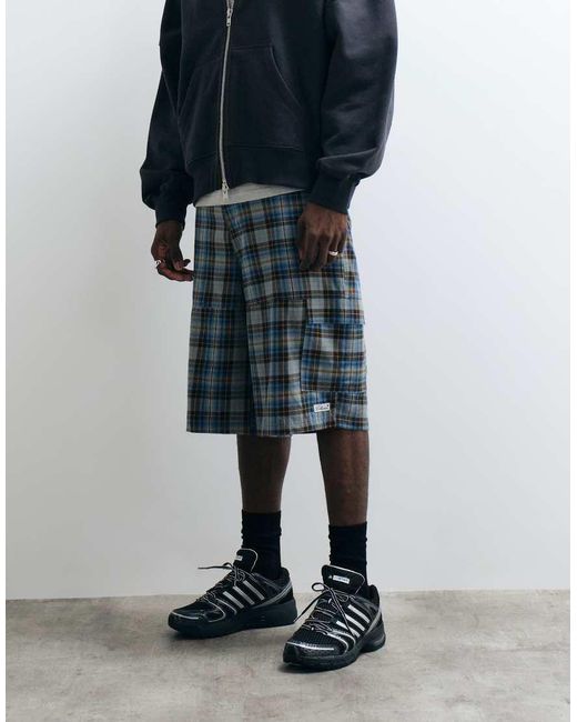 Collusion White Cargo Shorts for men