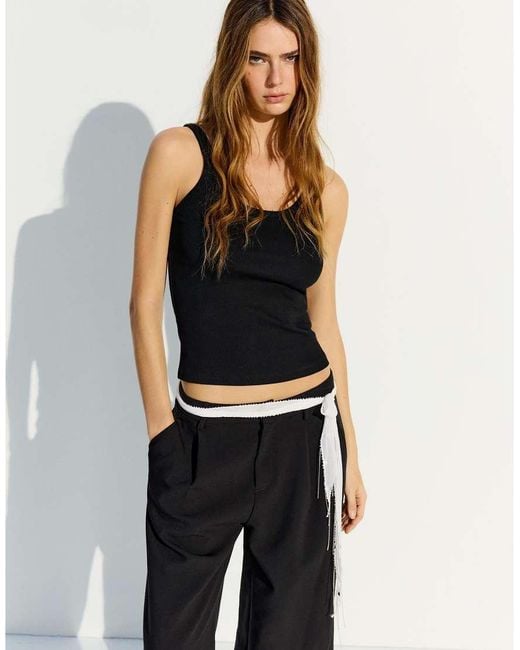 Bershka Black Multi-position Scarf