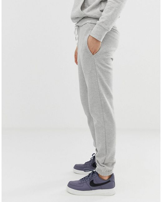 Pull&Bear Skinny Fit Sweatpants in Gray for Men - Lyst