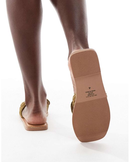 ASOS Brown – flora – gewebte mules
