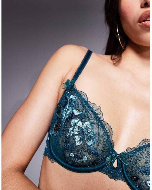 Boux Avenue Blue Gisella Balconette Bra