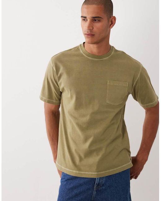 ASOS Green Heavyweight Relaxed T-Shirt Co-Ord With Pocket for men