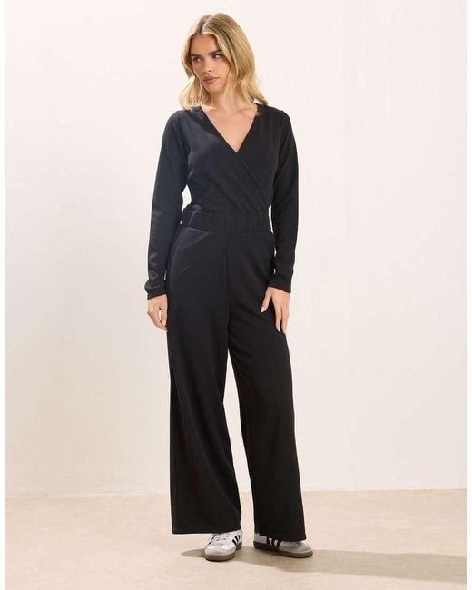 PixieGirl Blue Petite Wide Leg Jumpsuit