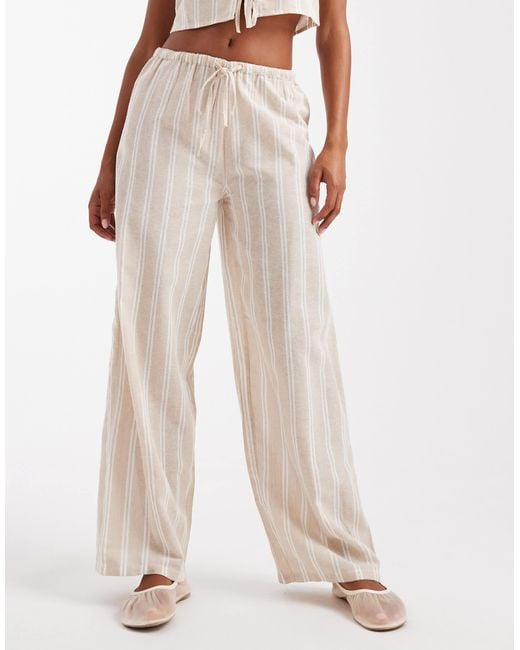New Look White – weit geschnittene hose