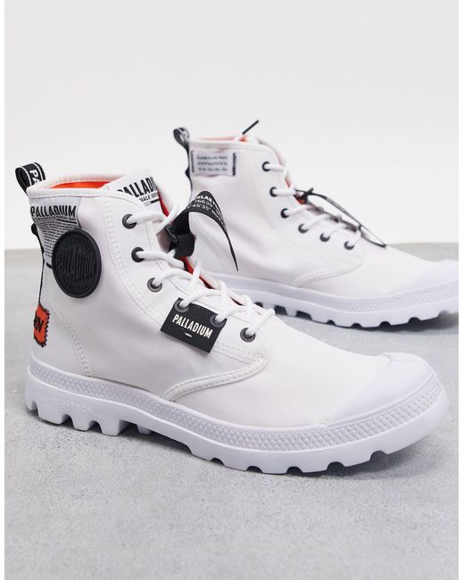 Palladium Pampa Lite Overlab Boots in White for Men | Lyst Australia