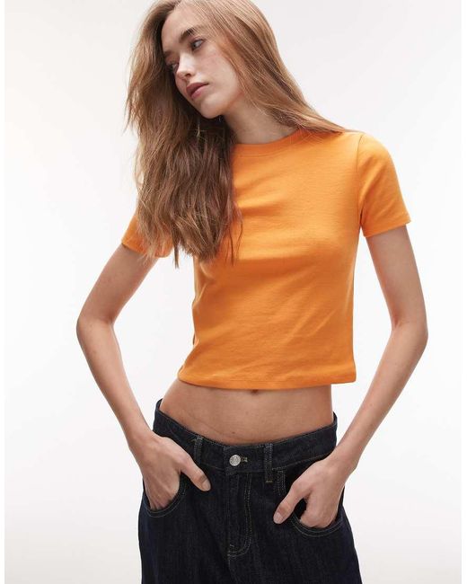 TOPSHOP Black Shrunken Everyday Tee