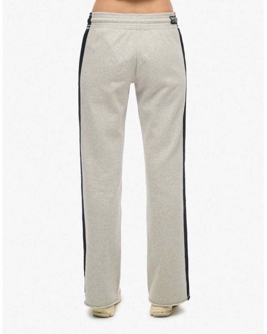 Superdry Blue Athletic Essentials Stripe Flare Joggers