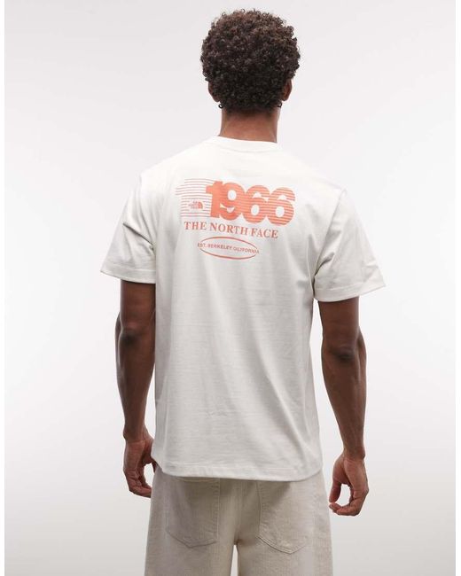 The North Face White Track Backprint Relaxed T-shirt for men