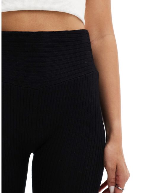 Stradivarius Black Knitted Flare