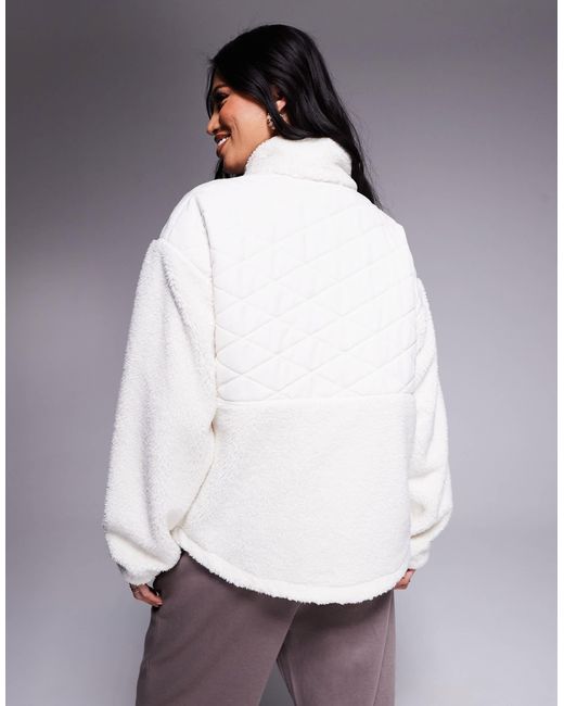 The North Face White Cabin Fleece Full Zip Jacket