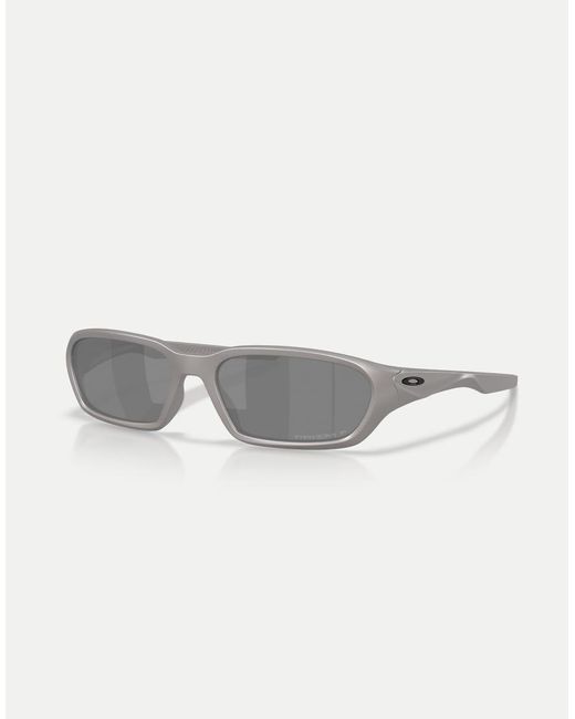 Oakley Gray Terraforma Rectangle Polarised Sunglasses With Mirrored Lens