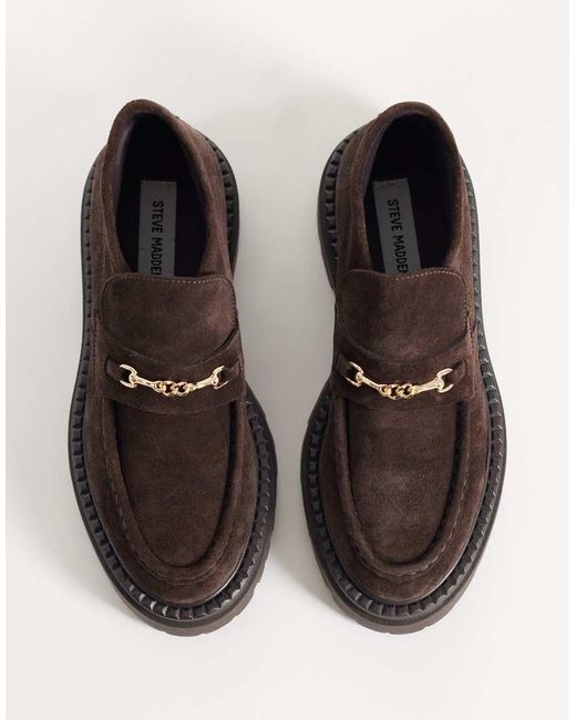 Steve Madden Brown Karima Chunky Suede High Top Loafer