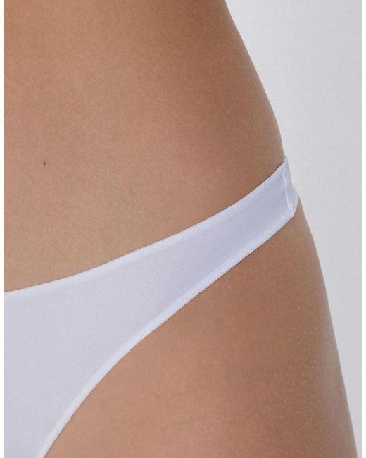Tezenis White Microfibre G-String