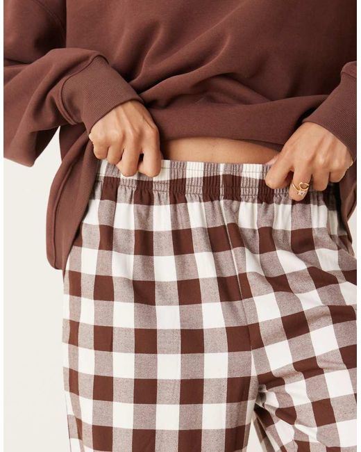 ASOS Brown Wide Leg Trouser And Sweater Set