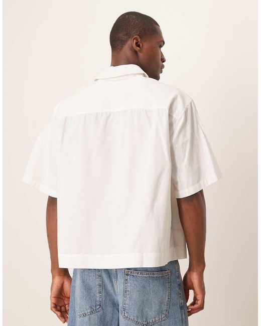 Camicia Squadrata Oversize di ASOS in White da Uomo