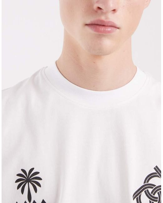 ASOS White Oversized Tank With Paraiso Football Graphic for men