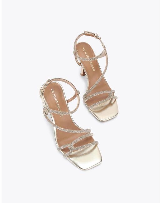 KG by Kurt Geiger White Audrey High Heeled Sandals
