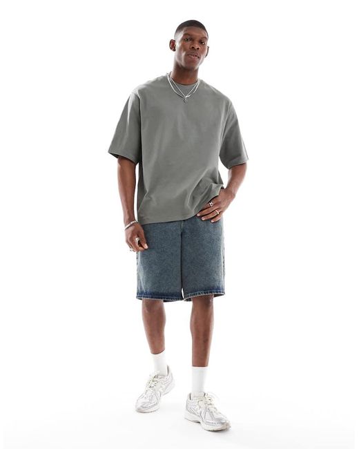 Only & Sons Gray Super Oversize T-Shirt for men