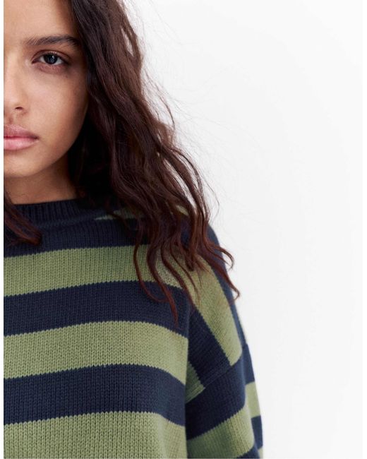 Pull oversize - kaki Pull&Bear en coloris Blue