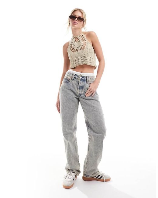 Levi's White 501 '90s Straight Fit Jeans