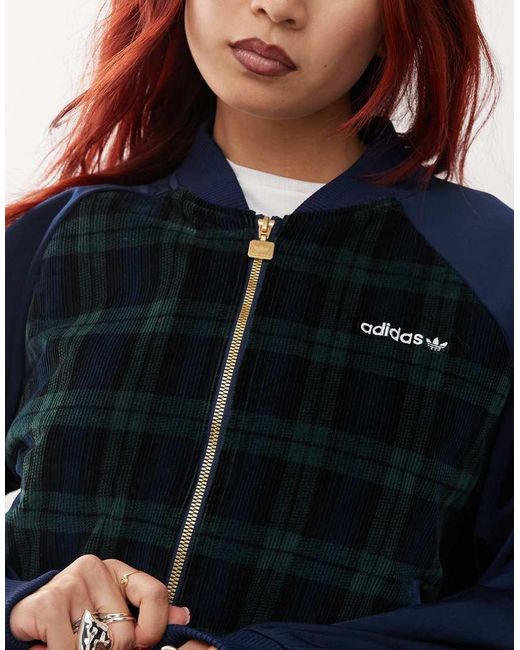 Adidas Originals Blue Tartan Jacket