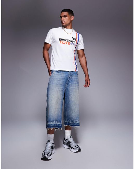 ASOS – kastiges t-shirt in Blue für Herren