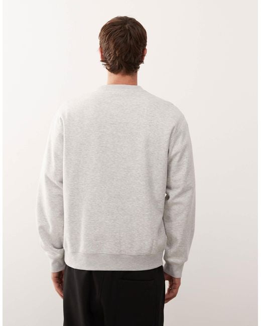 Weekday White Classic Fit Sweatshirt for men
