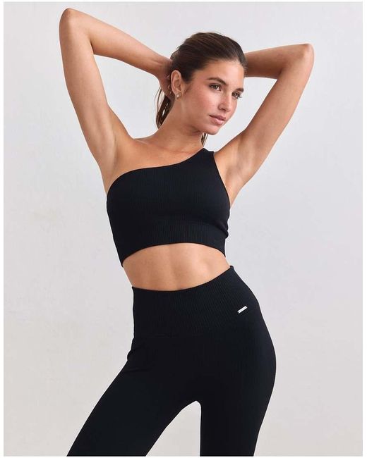Aim'n Blue Ribbed Seamless One Shoulder Bra