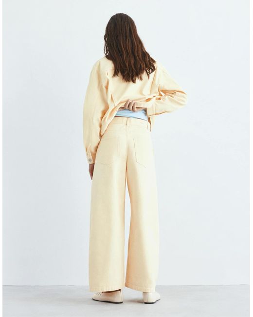 Jean bouffant réglable Pull&Bear en coloris White