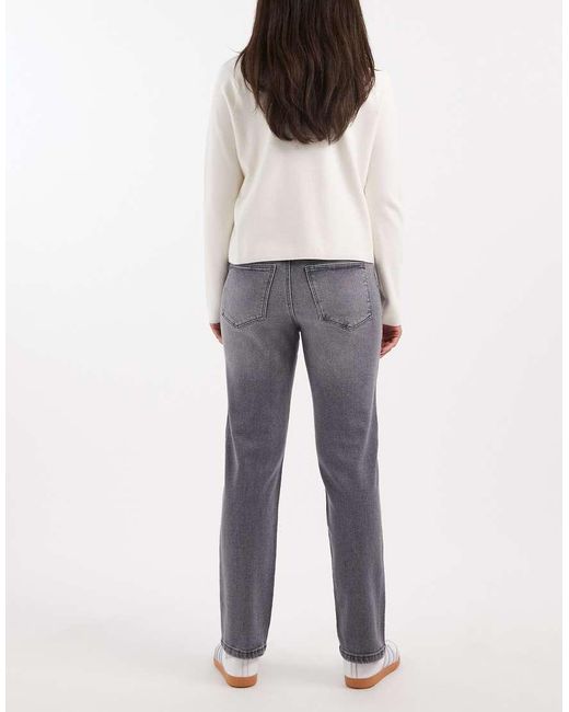 Vero Moda Blue Amara Straight Leg Ankle Length Stretch Jeans