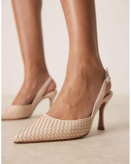 ASOS Natural Samber Slingback Stiletto Heels