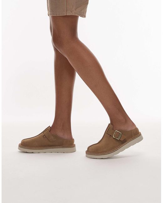 Solsbury - mules en daim - sable foncé Clarks en coloris Brown
