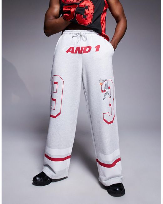AND1 – oversize-jogginghose in Gray für Herren