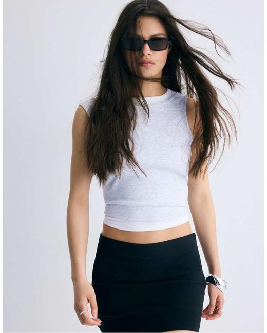 Stradivarius Black Bengaline Skort