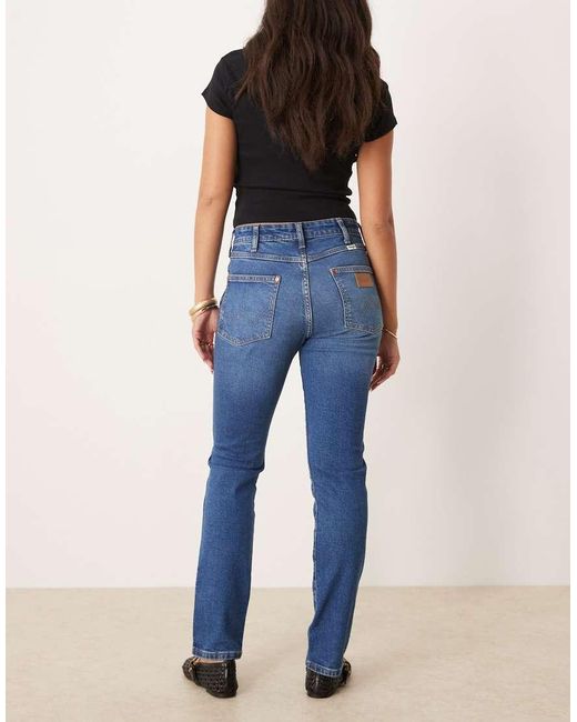 Vaqueros De Corte Pitillo Con Lavado Azul Medio Piper De Wrangler de color Blue