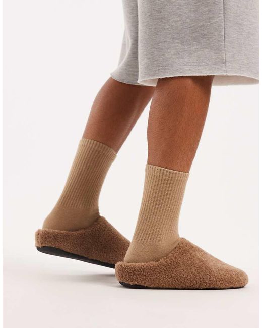 ASOS Brown Mule Slippers for men