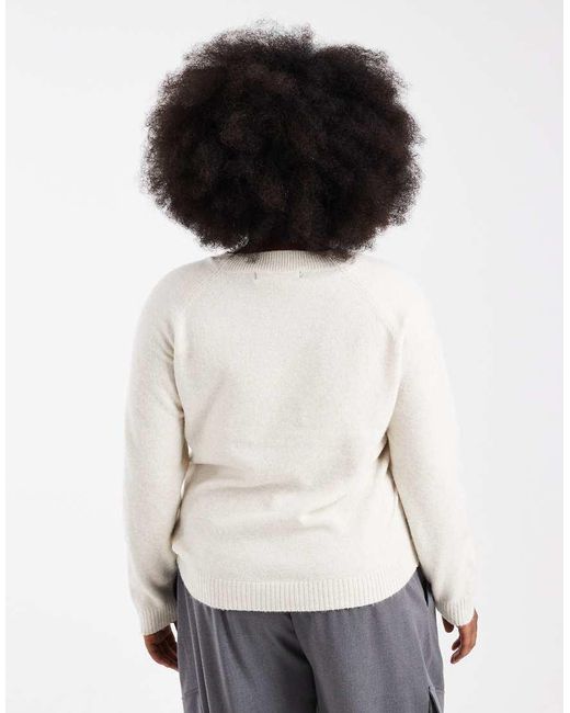 Vero Moda White Soft Round Neck Knitted Jumper