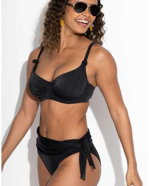 Pour Moi Black St Kitts Non-Padded Underwired Bikini Top