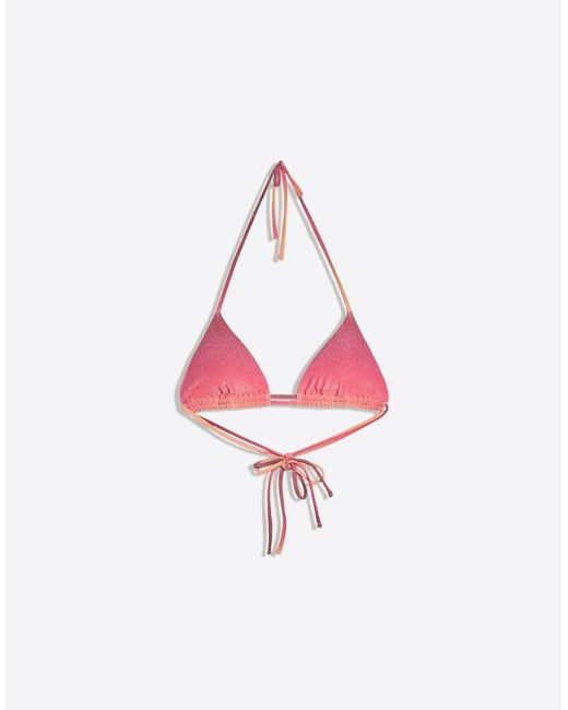 Bershka Orange Triangle Bikini Top