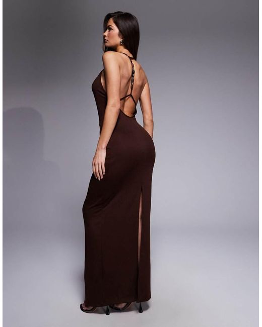 South Beach Purple Knitted Maxi Beach Dress